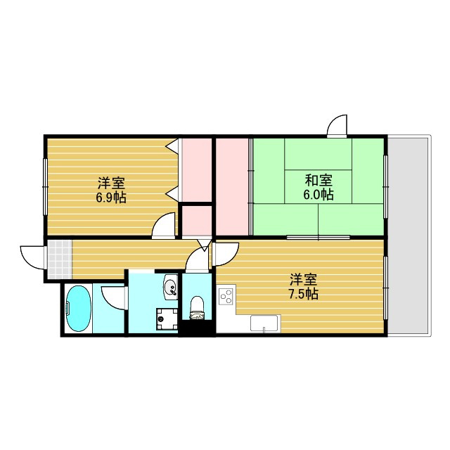 新大阪ファミール西館の間取り