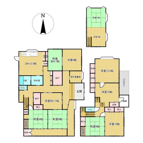 坂東市生子中古戸建の間取り