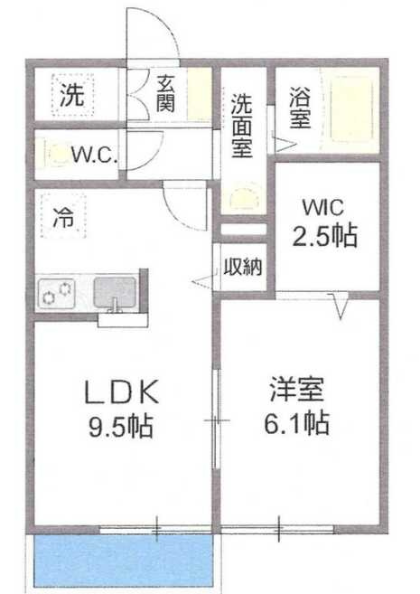 横浜市港北区菊名３丁目のアパートの間取り