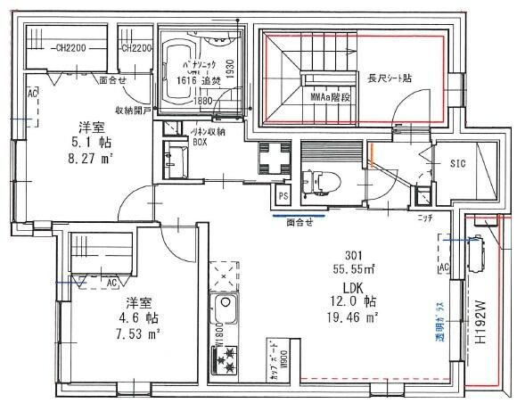 Ｍｉｎａｔｏｎ本牧の間取り