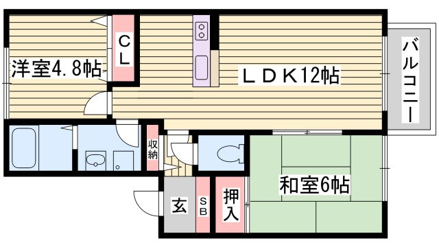 ディアス六百目Ａの間取り