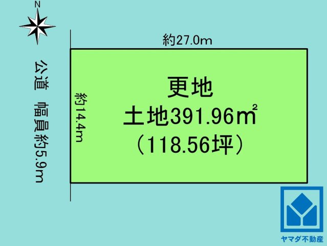 西宮市松ケ丘町の土地図