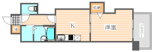 レジディア博多の間取り|使いやすい間取りです。