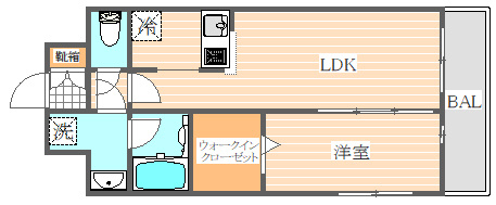 グランフォーレ博多駅東スタイルの間取り|使いやすい間取りです。