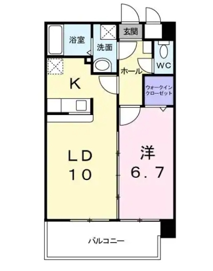 ビエラコート東比恵の間取り|使いやすい間取りです。