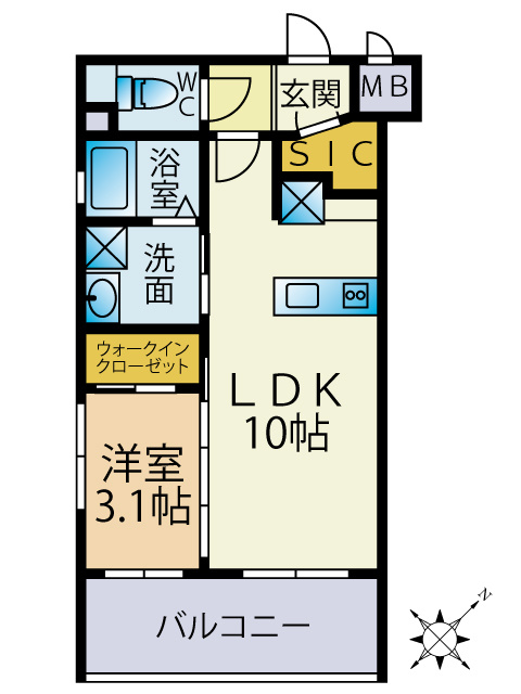 ロクラス博多の間取り