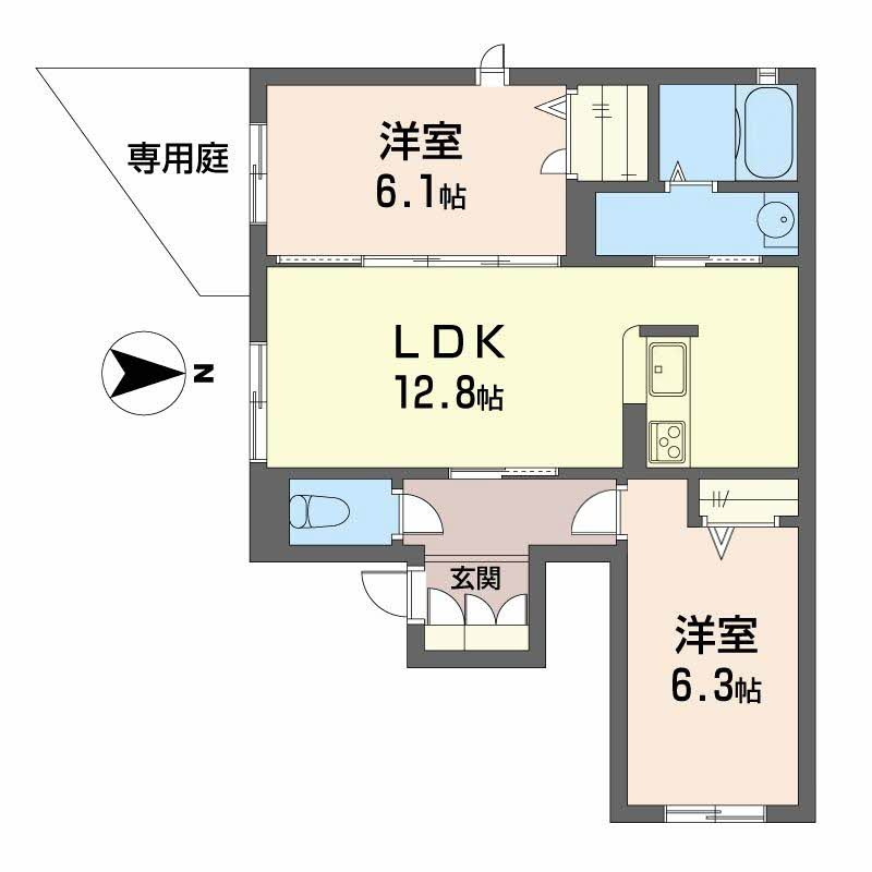 シャーメゾンいろはⅡの間取り