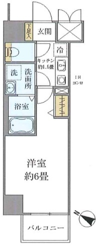 シエル白山B館の間取り
