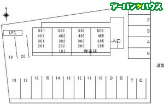 Ｍ’ｓ　ＲＯＳＡの区画図