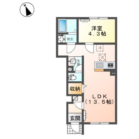 【間取り】 | クオーレ内ケ島