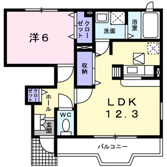 【間取り】 | セピアコートＳ　Ａ