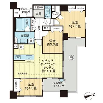 プレサンスロジェ白壁テラスの間取り
