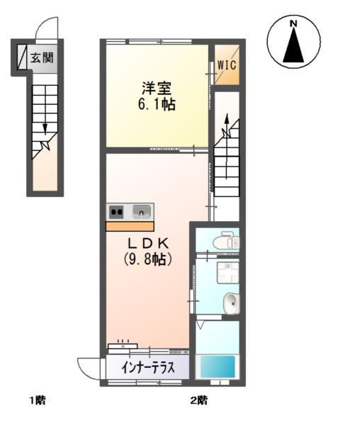 Seedling hill 2G Ⅱの間取り