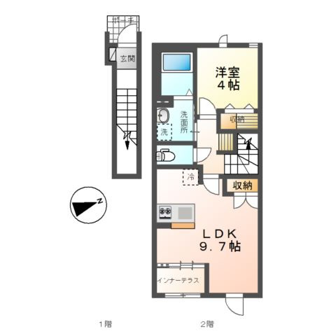 コーポレーヴ高松Ⅰの間取り