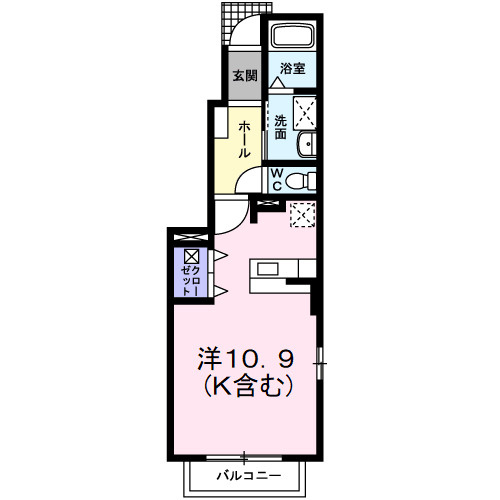 パークサイドヴィラＡの間取り