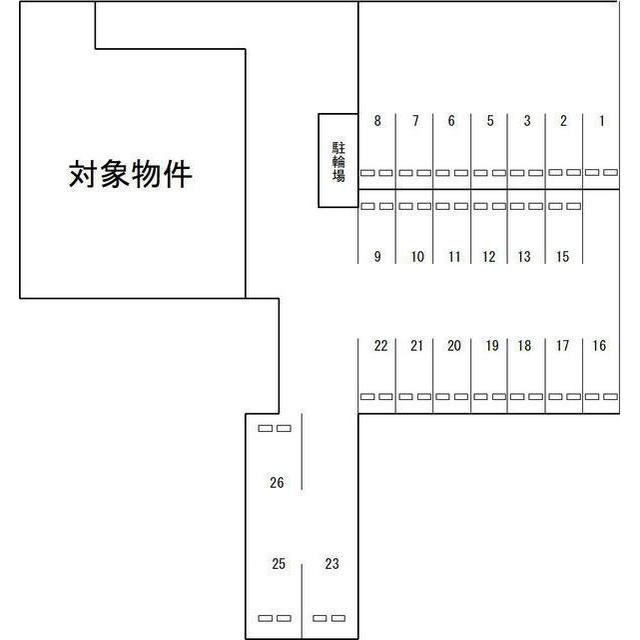 金華橋ハイツの駐車場|配置図