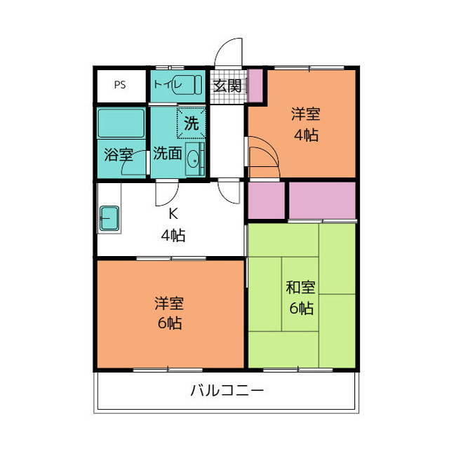 高砂ハイツ　Ａの間取り