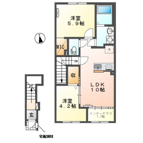 【間取り】 | 仮)シェルル下野市下古山新築アパート
