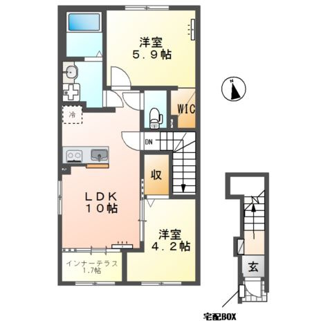 【間取り】 | 仮)シェルル下野市下古山新築アパート