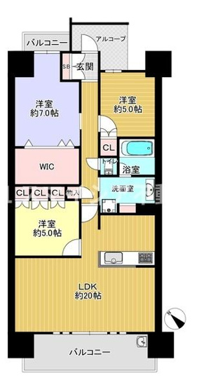 【間取り】 | サンメゾン寝屋川公園駅前