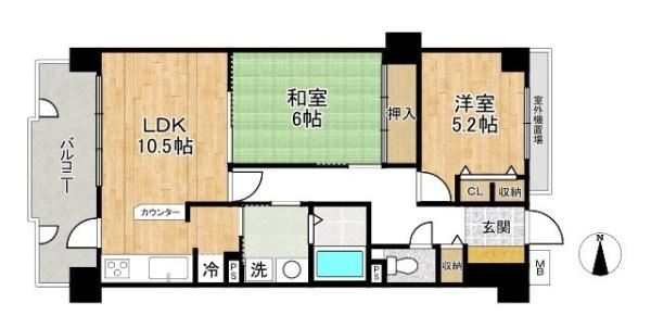 セントポリア武庫之荘の間取り|■広すぎず・狭すぎず、日々の掃除も負担にならない程よいサイズの間取り！単身者や少人数でのお住まいにおすすめです！