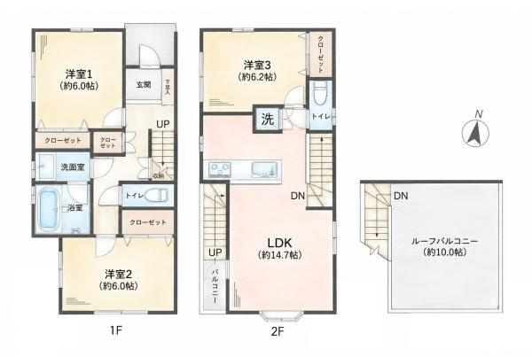 藤沢市大庭の中古一戸建の間取り