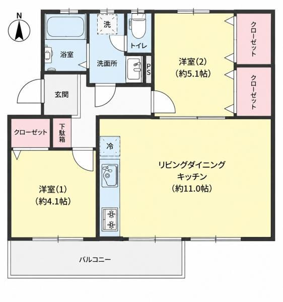 すすき野団地３・１９号棟の間取り