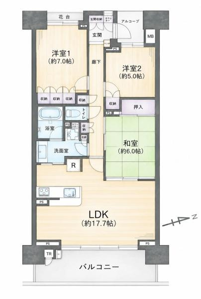 フォートンヒルズＤ棟の間取り