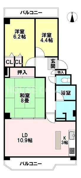 成田中央公園スカイハイツＣ棟の間取り
