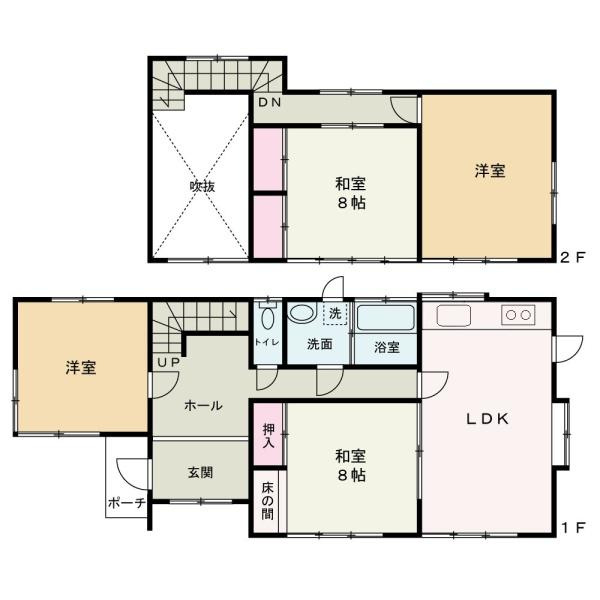 和歌山市和歌浦東2丁目　中古戸建の間取り