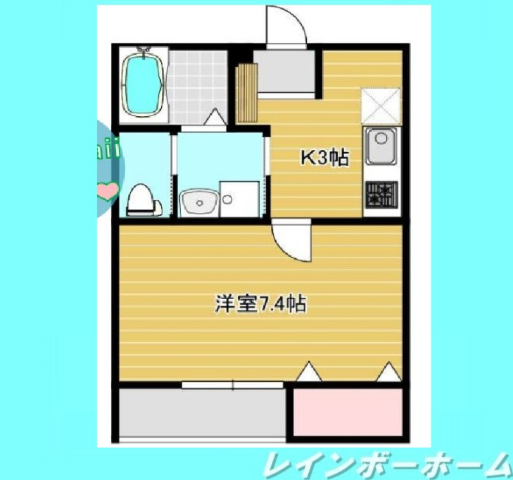 オートロック☆シャッター☆追い炊き☆浴室乾燥機の間取り