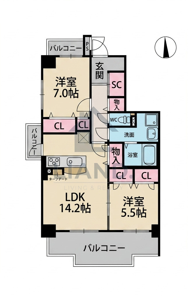 ドゥ・メゾン　内浜小学校区の間取り|ドゥ・メゾン