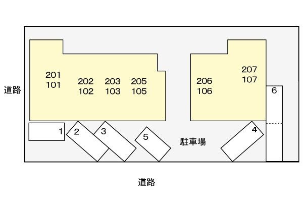 Ｎサンパレスの駐車場