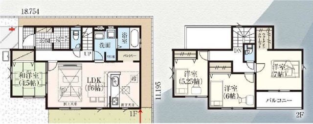 新築　前橋市南町5期　GRAFARE　1号棟の間取り|建物面積106.81㎡　全居室南向き♪シューズインクローク・パントリー・ウォークインクローゼット・各部屋収納付きで便利です！日当たりの良いバルコニーはお洗濯物もよく乾きそうです◎
						
