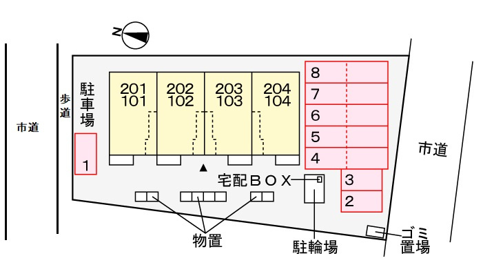 フロンティアの区画図