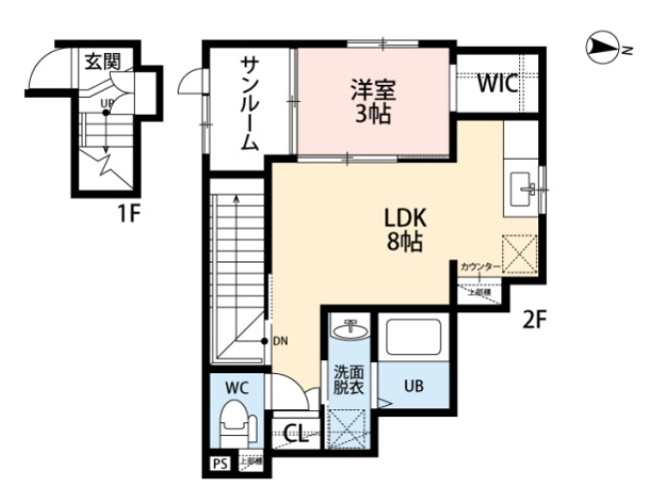 【間取り】 | ＣＢ桜ヶ丘テソロ