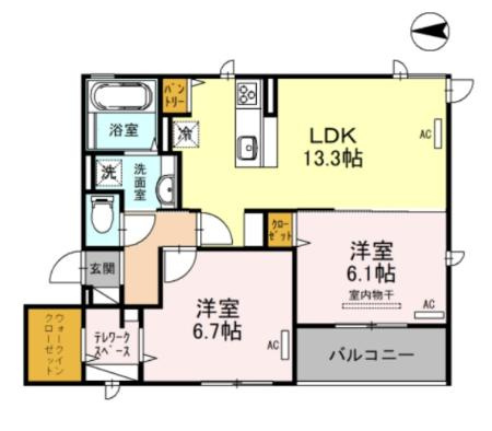 D-room三条大橋の間取り
