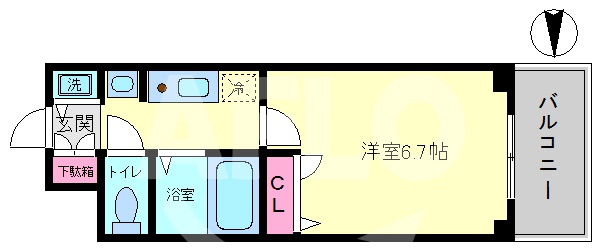 ライジングコート梅田サンライズの間取り|ライジングコート梅田サンライズ　間取り