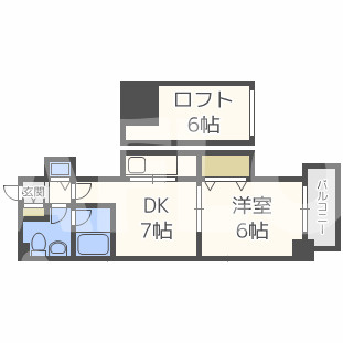 T's SQUARE天神橋の間取り|T's SQUARE天神橋　開放感ある間取り