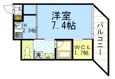 モノコモド御前Ｂ棟の間取り