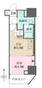 ルフォンプログレ元浅草マークスの間取り