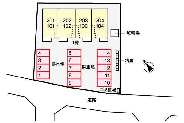 クレストの駐車場