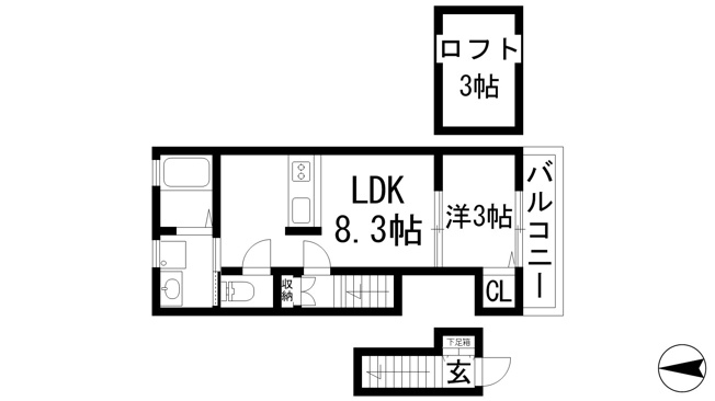【間取り】 | ONLYONE宝塚山本1