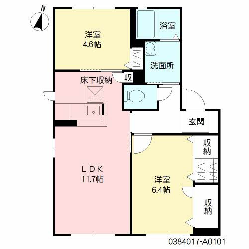【間取り】 | ボヌール　A棟