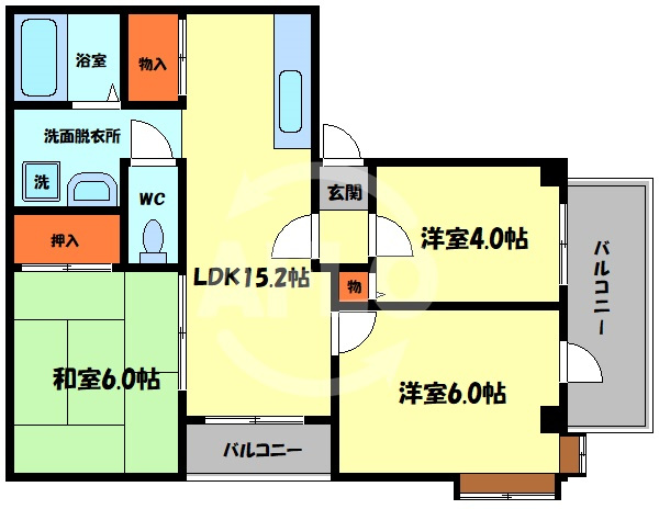 プリオール舟橋　味原小学校区の間取り|プリオール舟橋　間取り