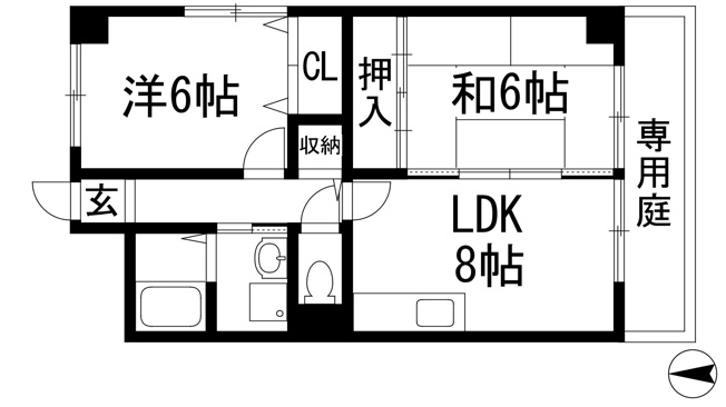 【間取り】 | クレセントハイツ今里