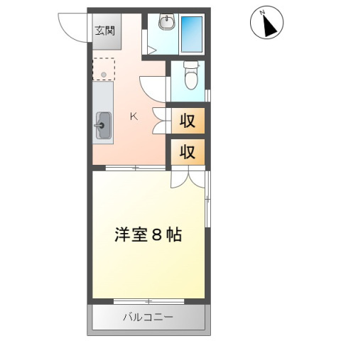 プレアール岡山医大東の間取り