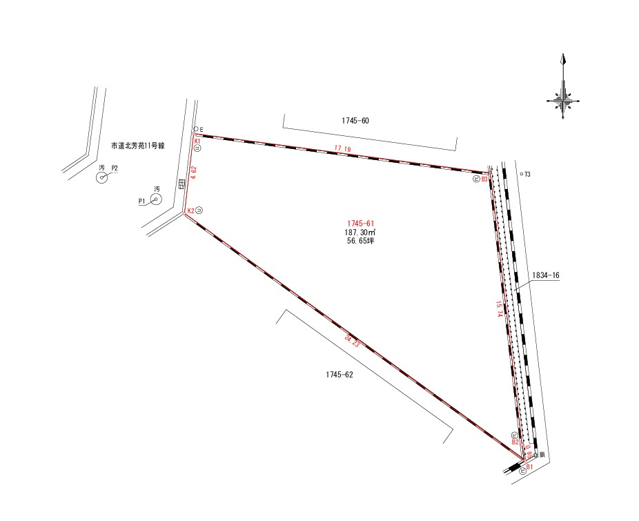 加古川市平岡町新在家　　JR「東加古川駅」徒歩10分の土地図