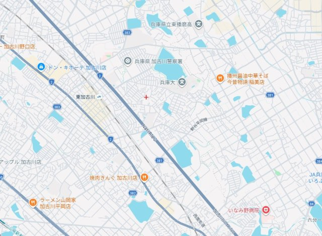 加古川市平岡町新在家　　JR「東加古川駅」徒歩10分の地図