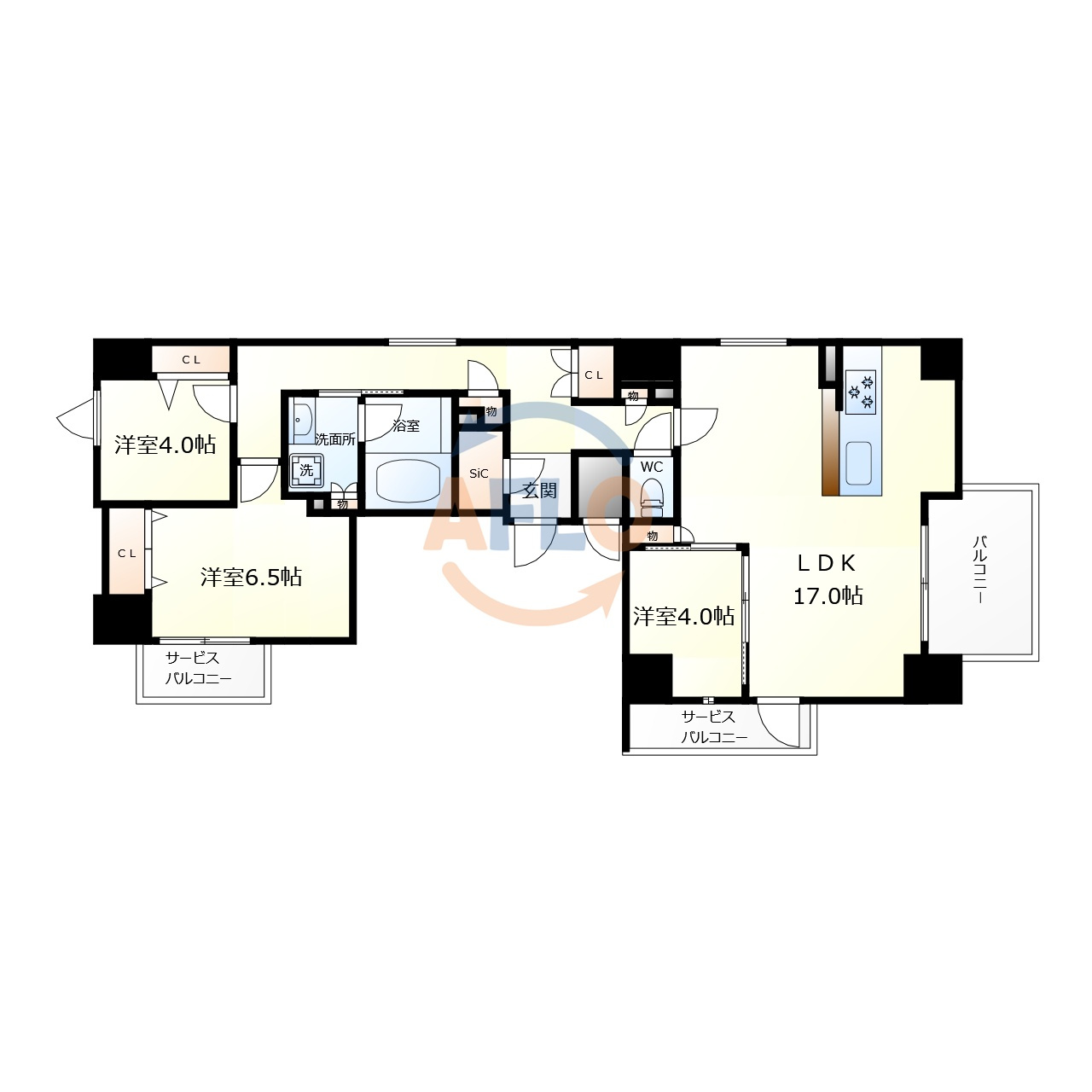 La CASA 石ケ辻（テナント）の間取り|La CASA 石ケ辻（テナント）　間取り